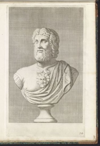 Bust of a bearded man, facing left