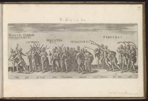 Triumphal procession with inhabitants of Rome