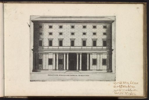 Façade of the Palazzo Massimo alle Colonne in Rome