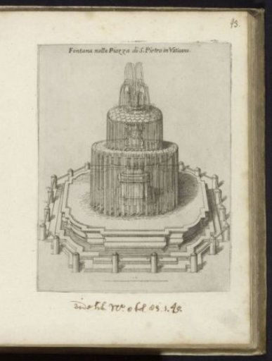 Fountain on St. Peter's Square in Vatican City