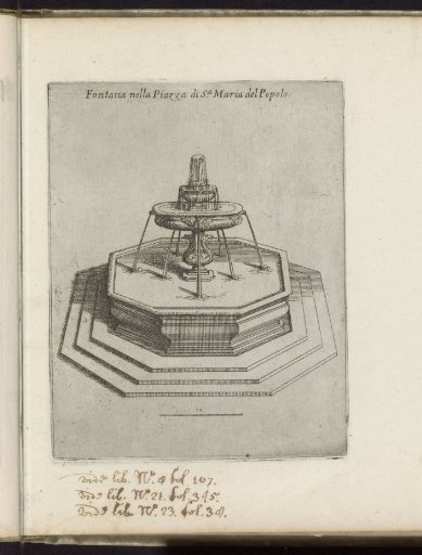 Fountain on Piazza del Popolo in Rome