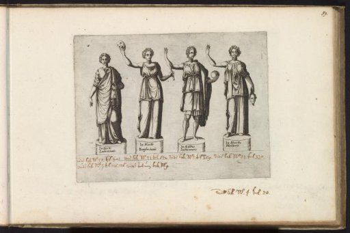 Sculptures of nymphs or muses