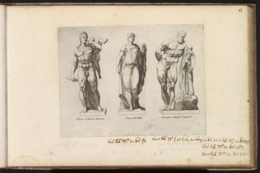 Sculptures of Atreus, Flora, and the Hercules Farnese