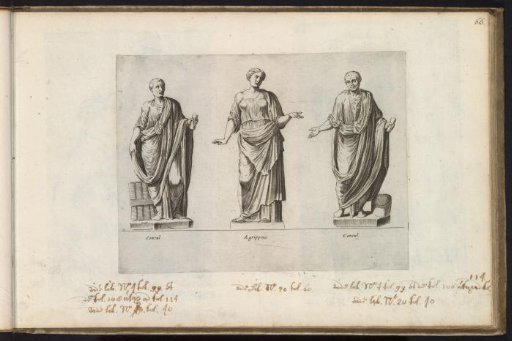 Sculptures of Roman consuls and Agrippina