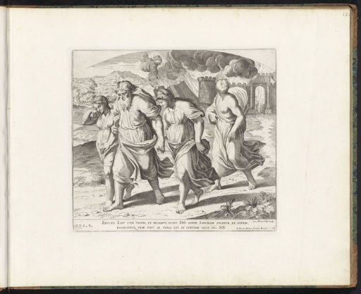 Lot Leaves Sodom with His Wife and Daughters