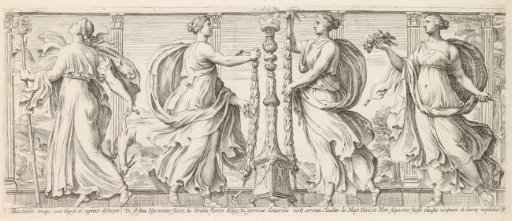 Relief with Dancing Women in Draped Garments and a Bacchante