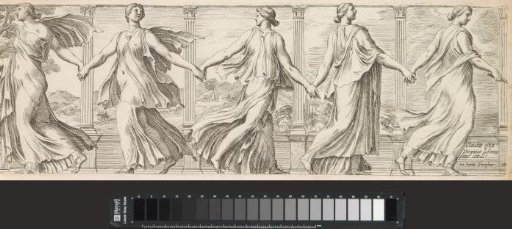 Relief with Dancing Women in Draped Garments