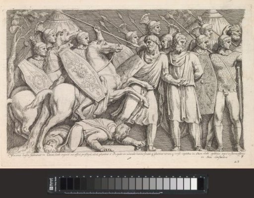 Relief with the battle between the Romans and the Dacians