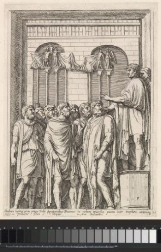 Relief of a Roman Emperor Addressing Men