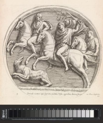 Relief with a Roman emperor hunting a bear