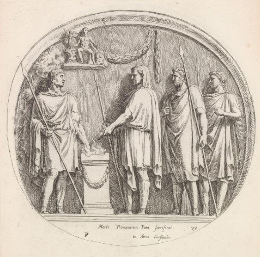 Relief with a Roman emperor making an offering to Hercules