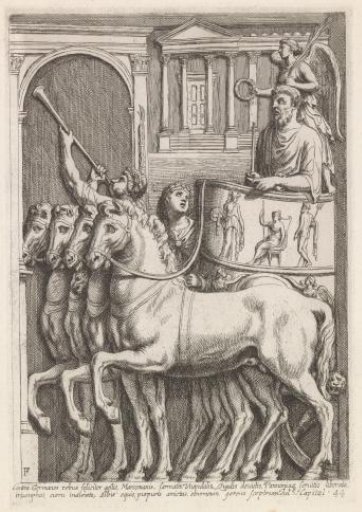 Relief with the triumphal procession of Emperor Marcus Aurelius in Rome