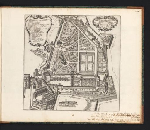 Plan of the Vatican Belvedere gardens