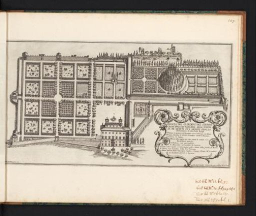 Plan of the Garden at the Villa Medici in Rome