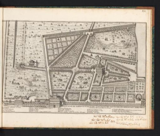 Plan of the Garden and Vineyard of Pope Sixtus V and the Garden of Cardinal Paolo Savelli