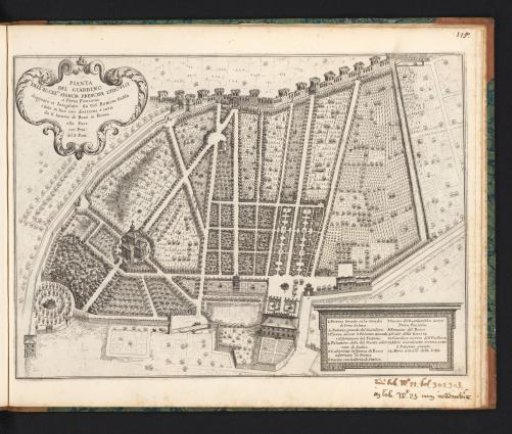 Plan of the Garden of Cardinal Ludovico Ludovisi