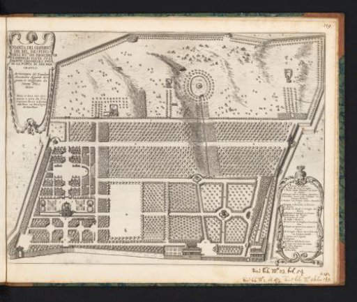 Plan of the garden at the Villa Doria Pamphilj in Rome