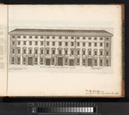 Facade of the palace of the Marquis Corsini in Rome