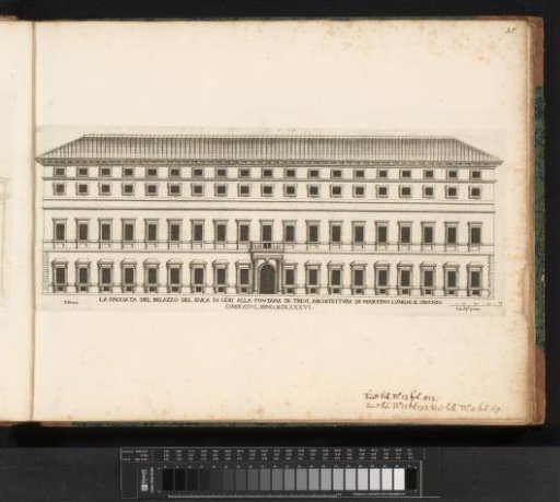 Façade of the palace of the Duke of Ceri in Rome