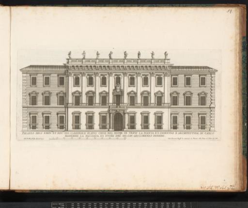 Façade of the palace of Cardinal Flavio Chigi