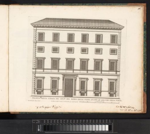 Façade of a palace in the street of the church of Il Gesù