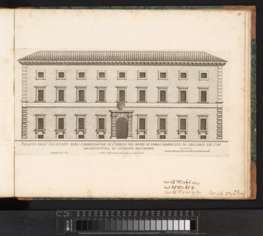 Façade of the palace of the commendatore of the church of Santo Spirito