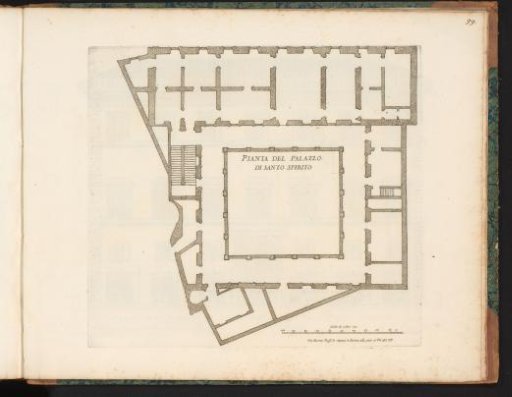 Plan of the palace of the commendatore of the church of Santo Spirito