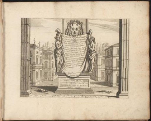 Drapery with an inscription to Antonio Barberini
