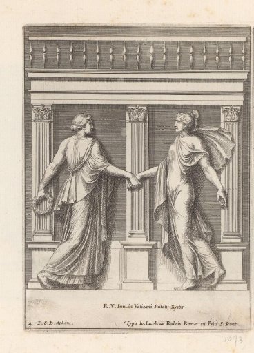 Two dancing figures