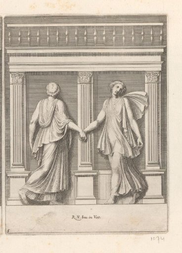 Two dancing figures