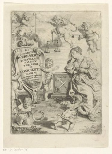 Woman and Putti with Measuring Instruments