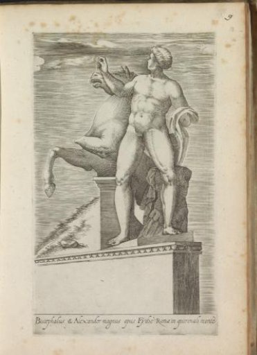 Sculpture of one of the Dioscuri on the Quirinal in Rome