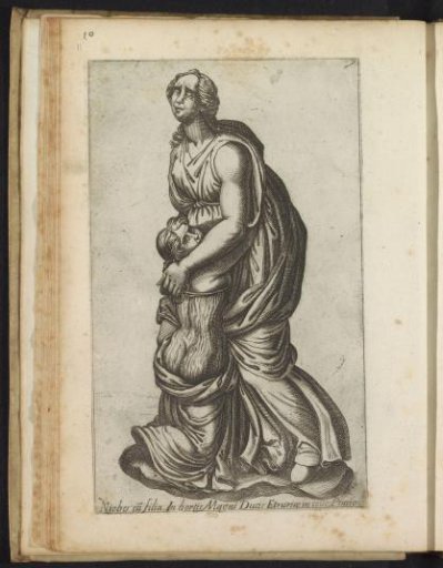 Sculpture of Niobe with her daughter