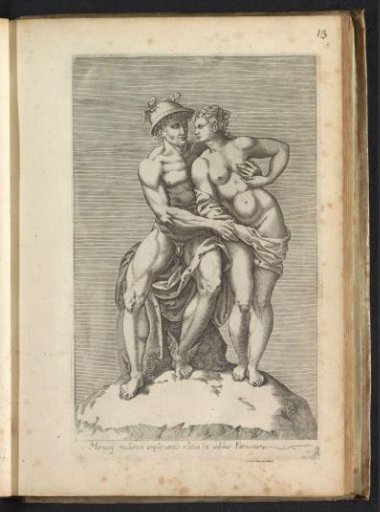 Sculpture group with Mercury and a goddess
