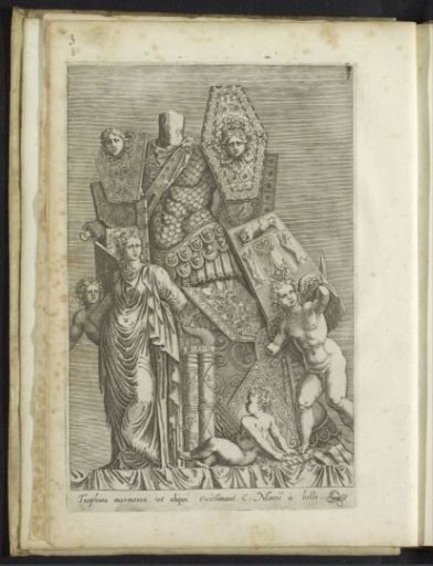 Trophy of Weapons, a Female Figure, and Angels