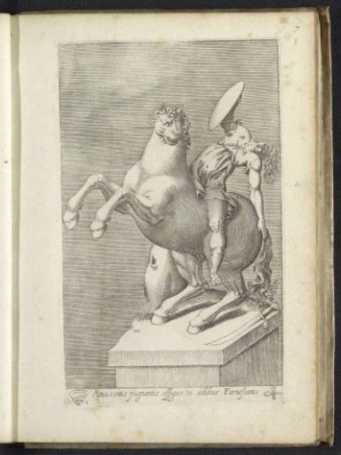 Sculpture of an Amazon on Horseback