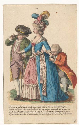 Galerie des Modes et Costumes Français, No. 28, Copy after ee. 169(bis): Femme vetue d'un Levit (...)
