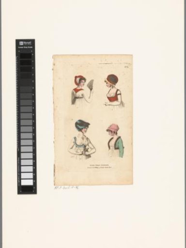 Magazine of Female Fashions of London and Paris, No. 15: Paris Head Dresses