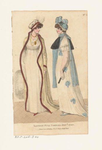 Magazine of Female Fashions of London and Paris, London Full Dresses, Dec. 1800