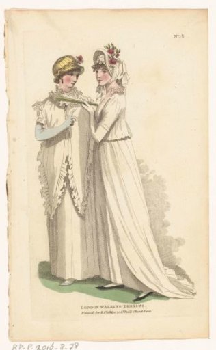 Magazine of Female Fashions of London and Paris: London Walking Dresses