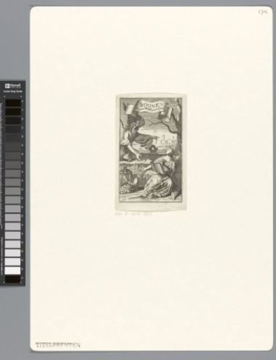 Allegorical representation with Father Time and History