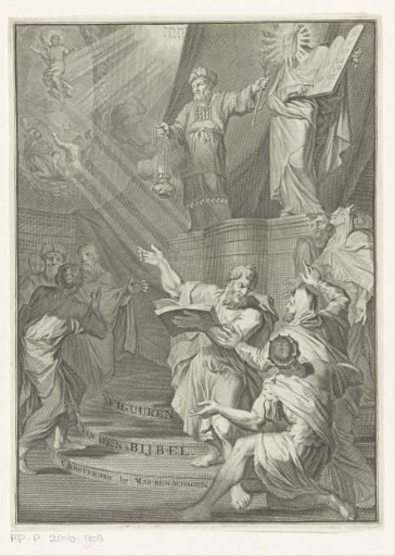Aaron and the Veiled Moses Presenting the Tables of the Law to the Israelites