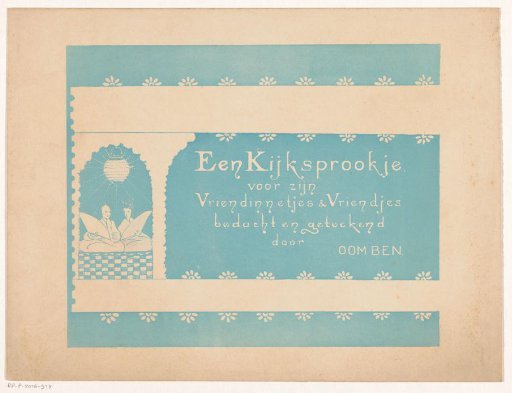 Band Design for: Uncle Ben, Pim's Poppetjes: a peek-a-boo fairy tale for his little girlfriends and boyfriends, 1913