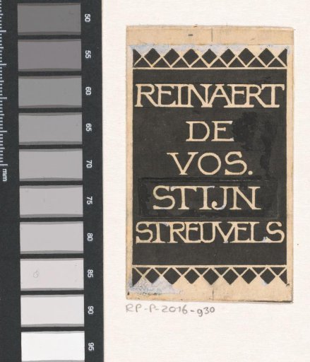 Design for a book spine for: Stijn Streuvels, Reinaert de Vos, 1910