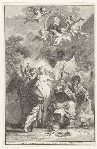 Allegorical title page with the portrait of writer Edward Simson
