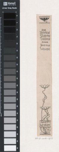 Design for a book spine for: Johanna van Woude, The Seven Beauties, 1897