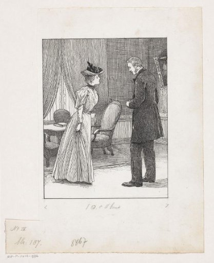 Standing man and woman in an interior