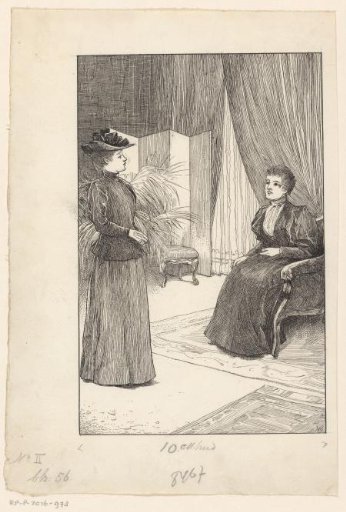 Two women in an interior