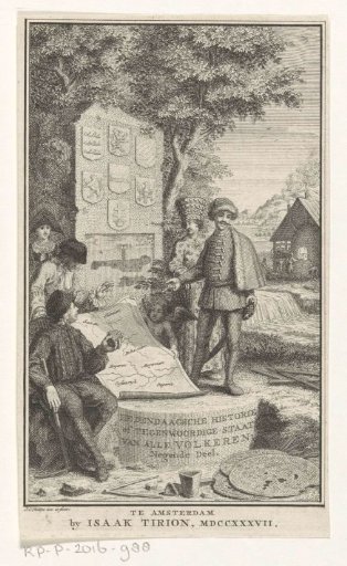 Group of men around a map of the German Empire