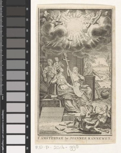 Allegorical representation with a female writer